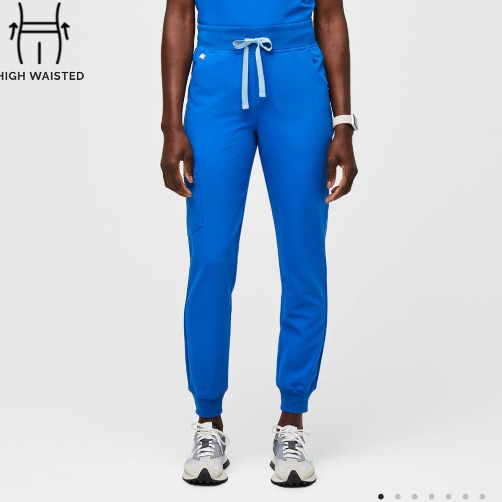 Figs Women's High-Waisted Blue Joggers